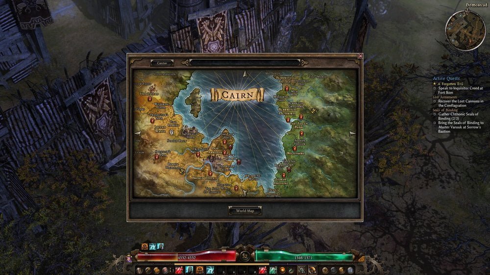 grim dawn map size