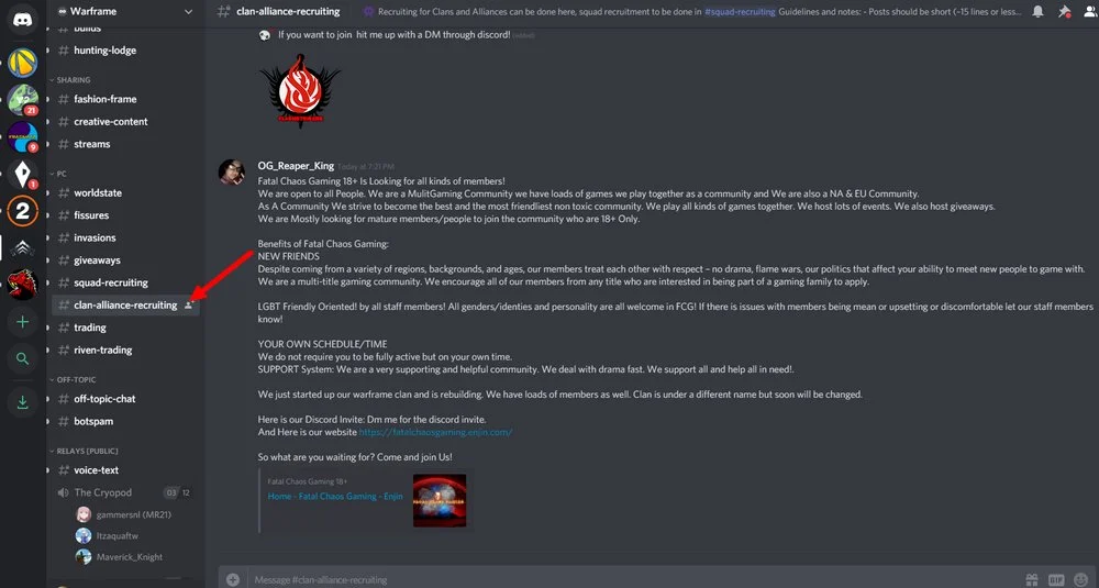 warframe-discord-clans