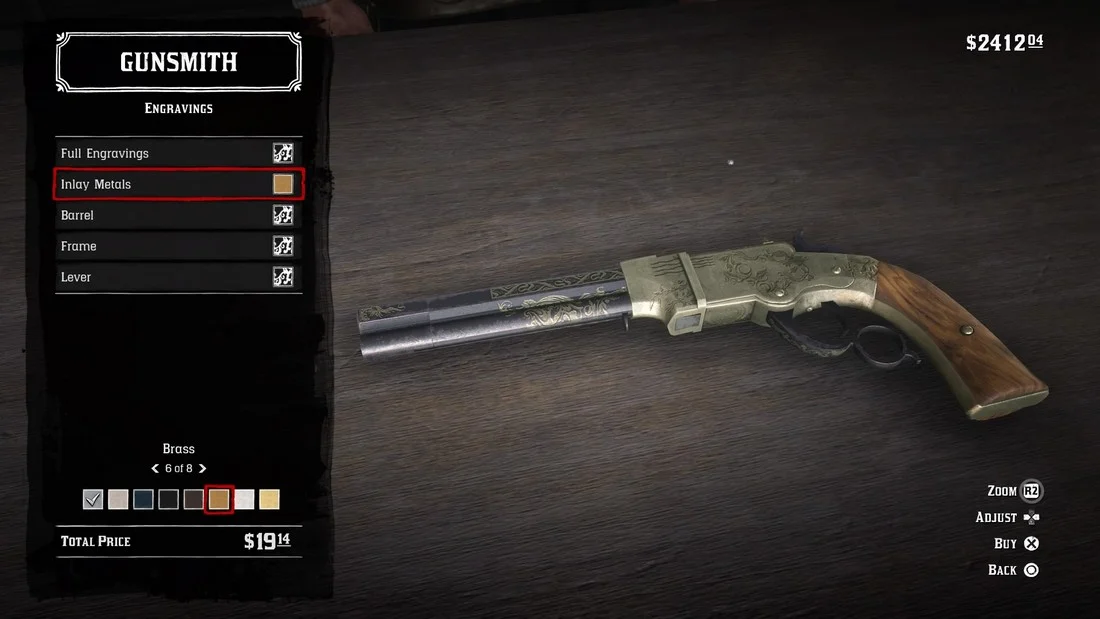 red dead redemption 2- customize guns