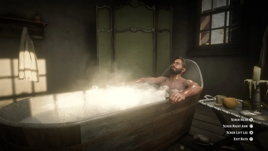 red dead redemption 2- take bath