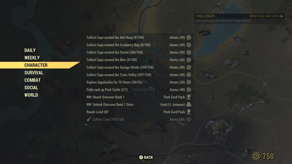 fallout 76 challenges