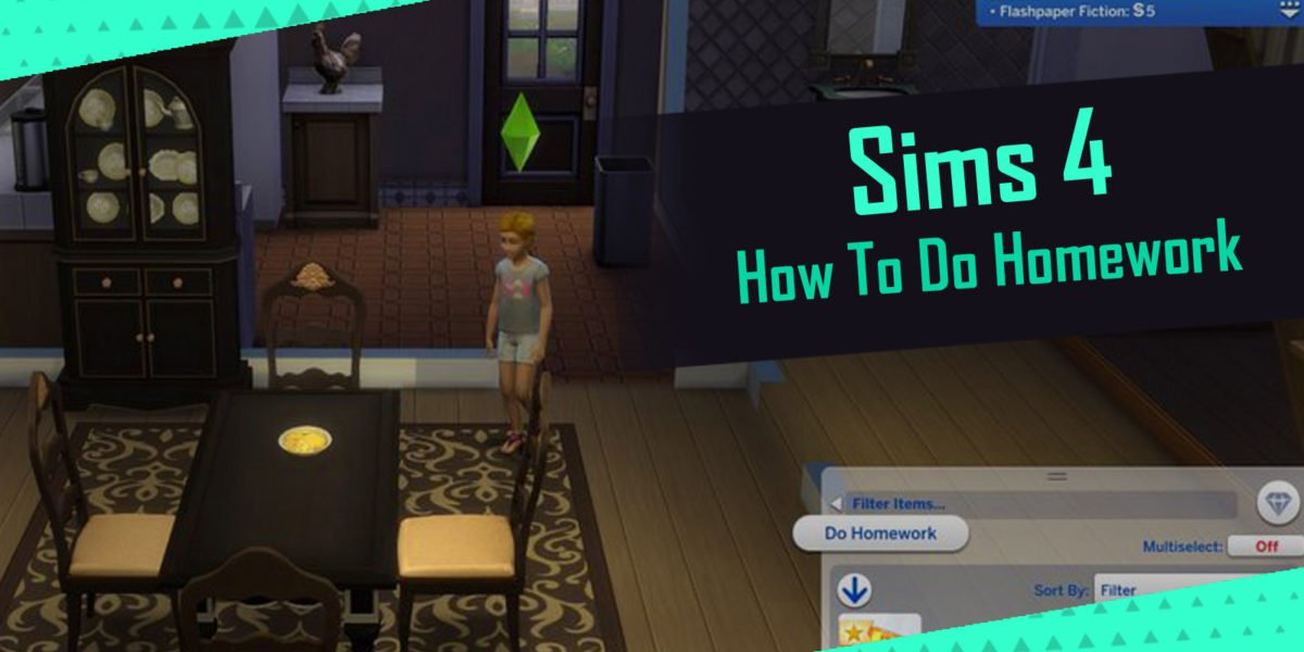 how to start homework on sims 4