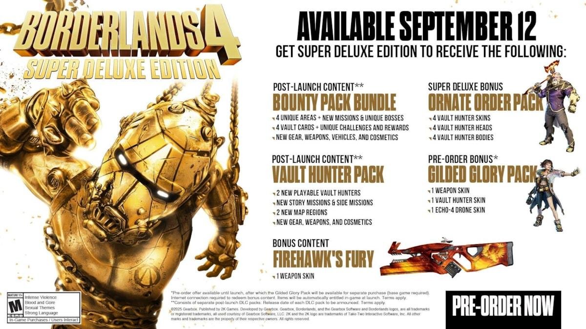 borderlands 4 pre-orders super