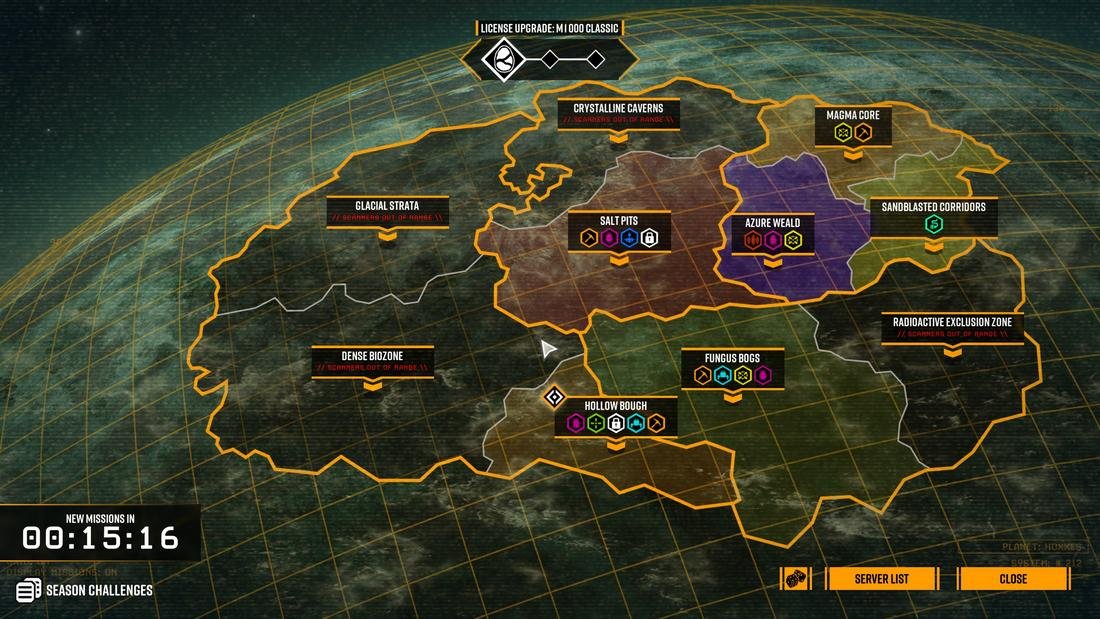 deep rock galactic map